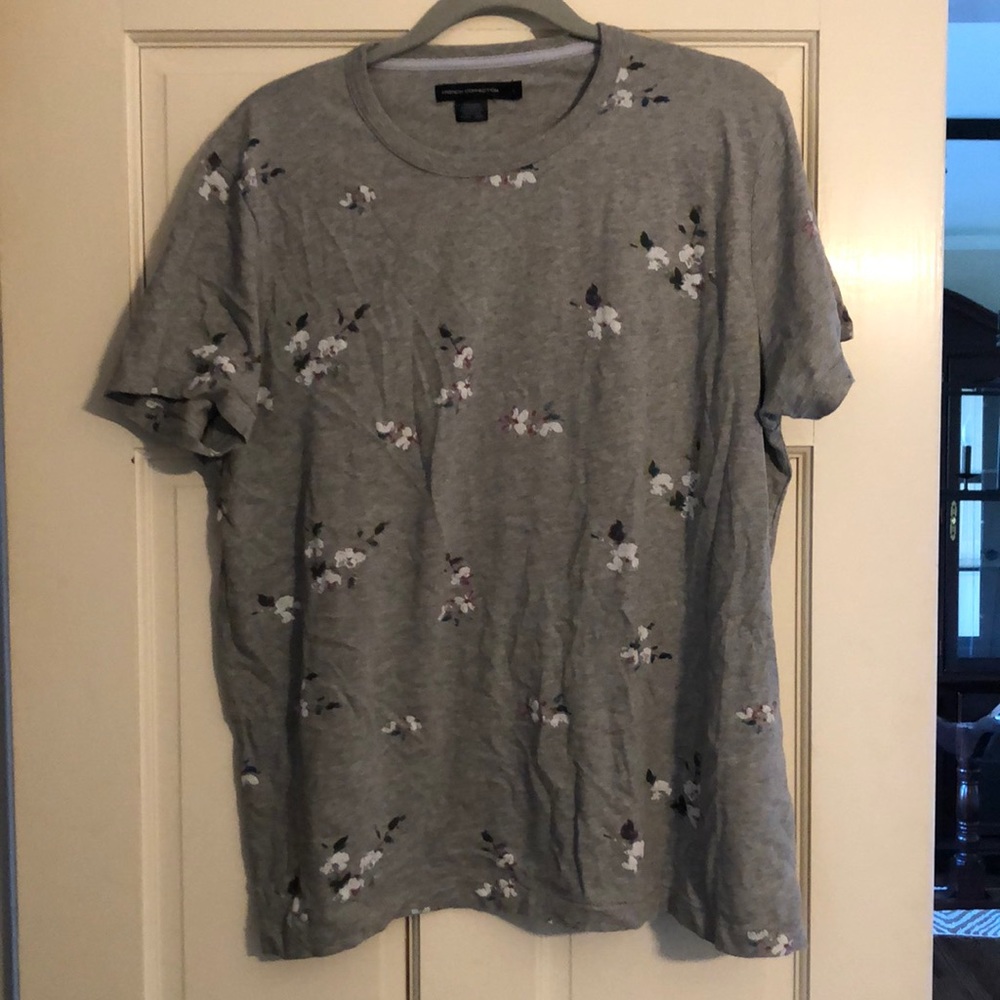 Grey Floral T Shirt